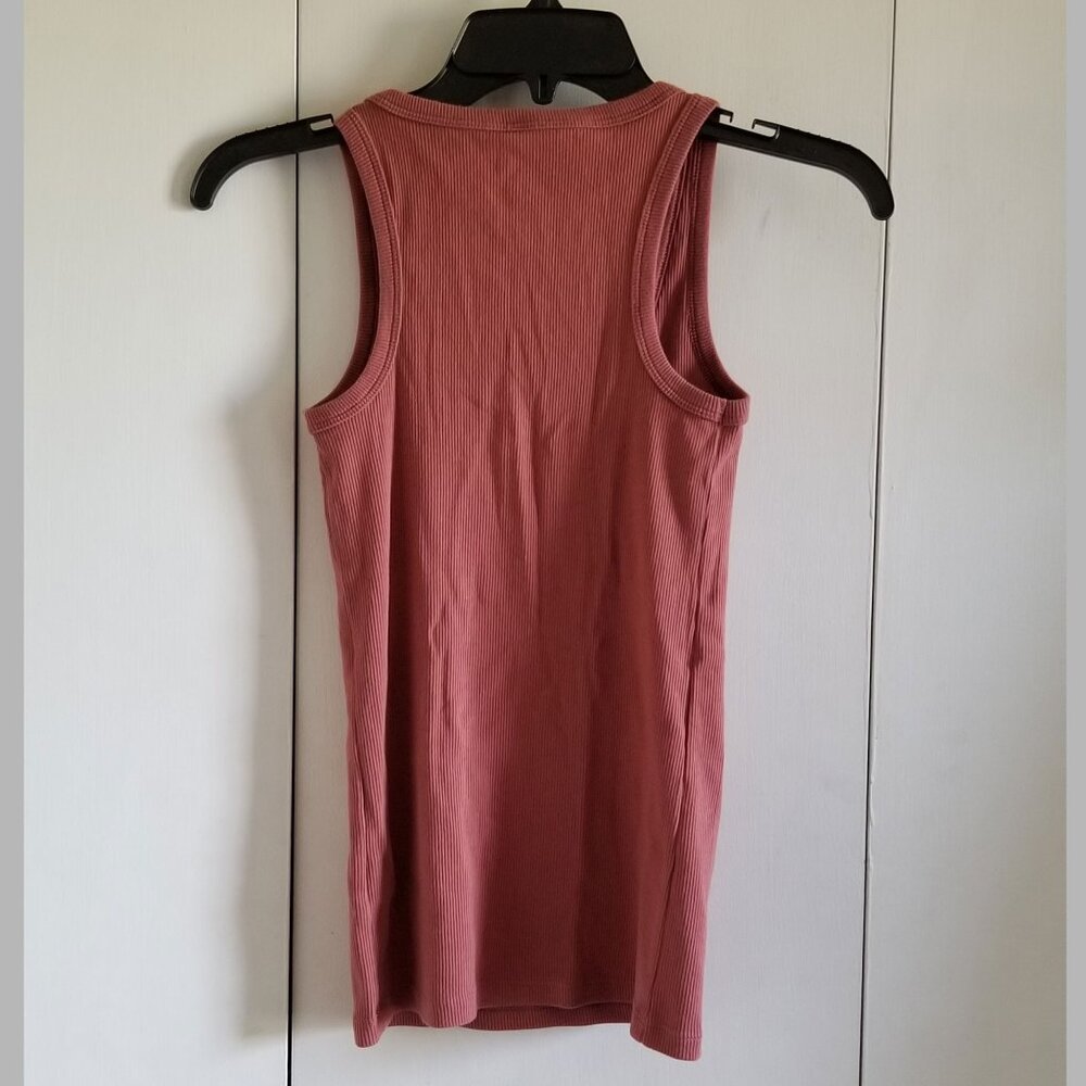 SO Ribbed Henley Racerback Tank Top - Picture 6 of 6